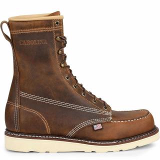 Carolina Men's AMP USA 8 Inch Work Boots with Moc Toe - Size 9-1/2